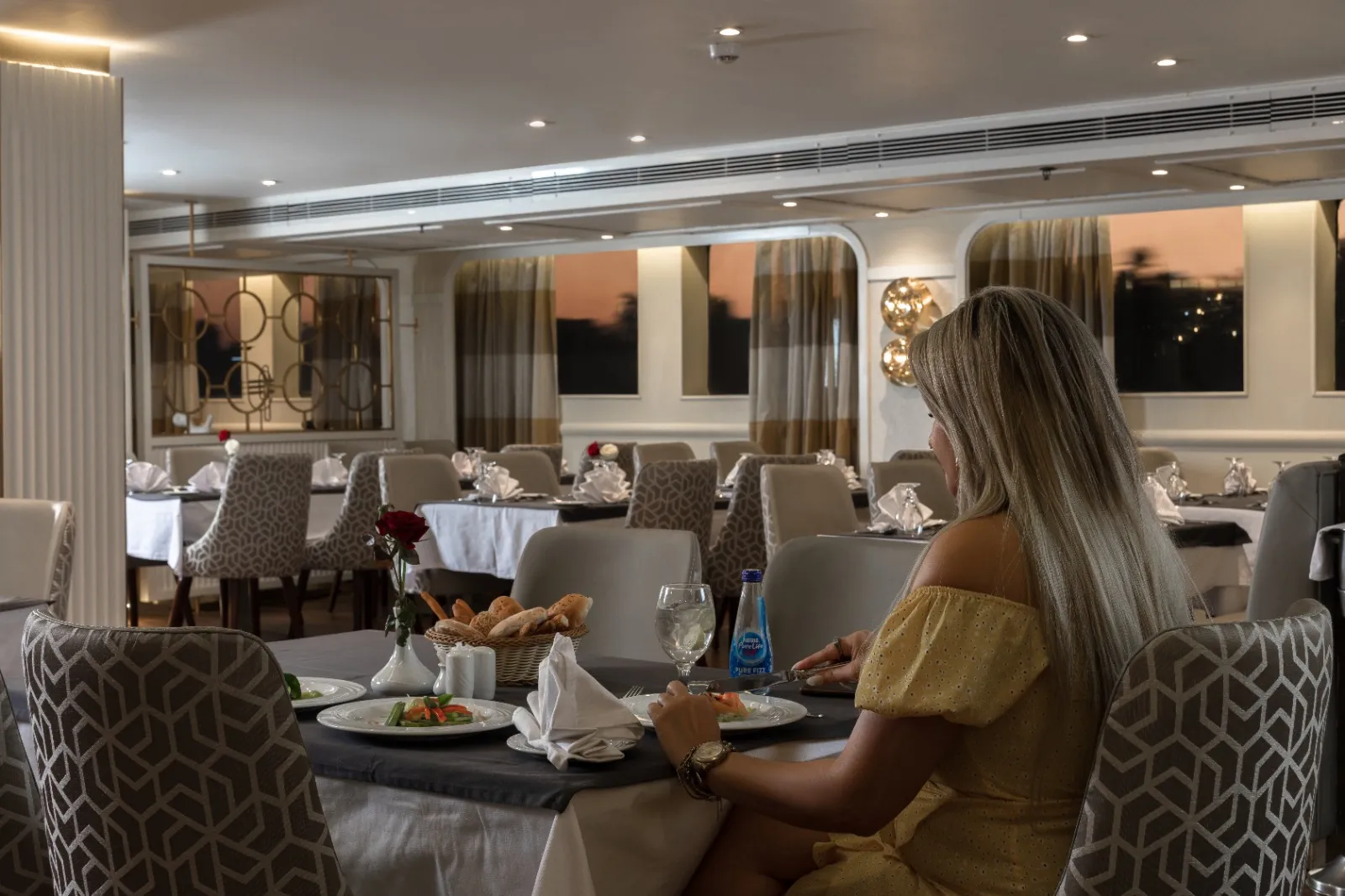Restaurant aboard the Concerto Plus Nile Cruise Nile cruise